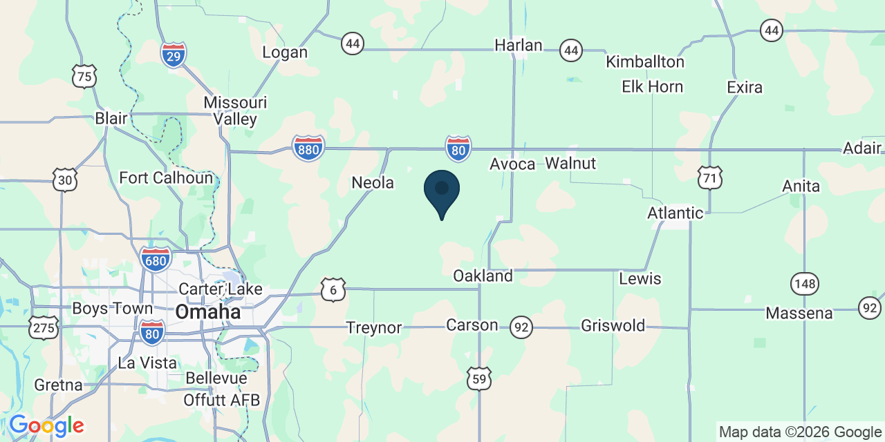 Map showing Pottawattamie County, IA
