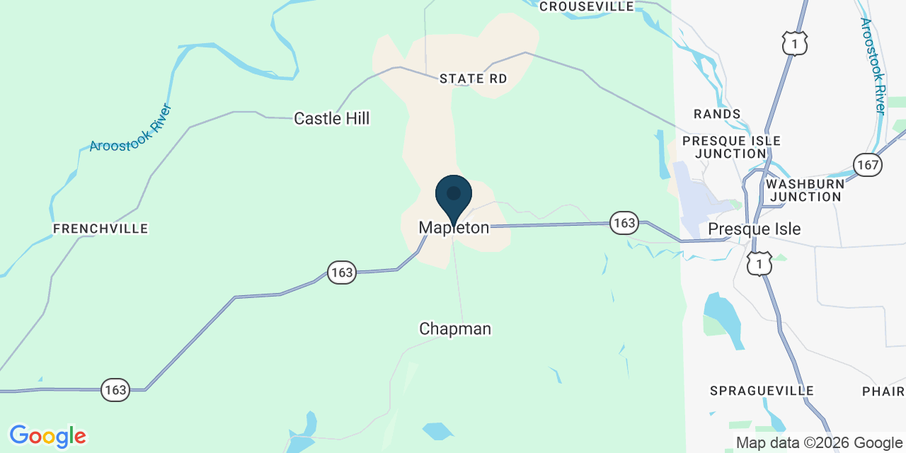 Map showing Mapleton, Aroostook County, ME