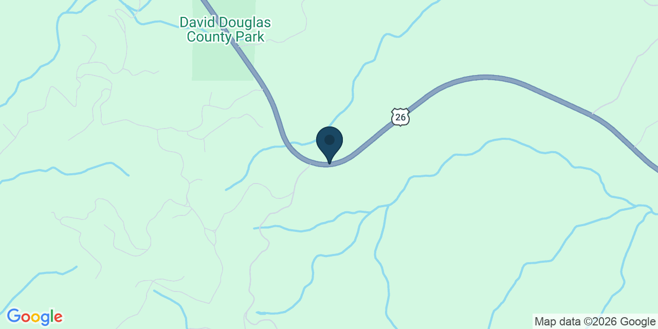 Map showing Clatsop County, OR