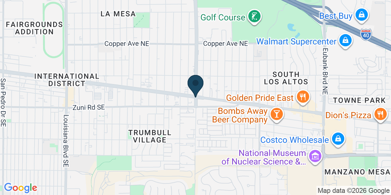Map showing Albuquerque, Bernalillo County, NM