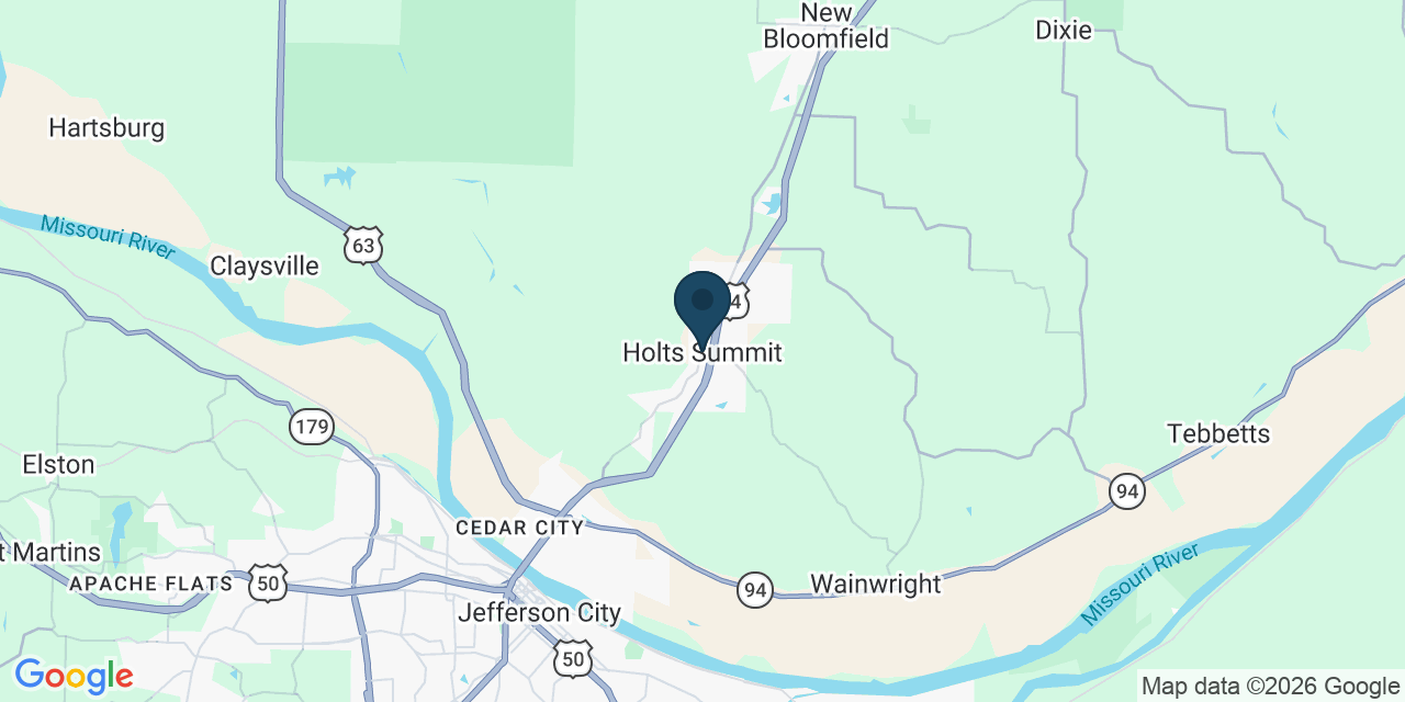 Map showing Holts Summit, Callaway County, MO
