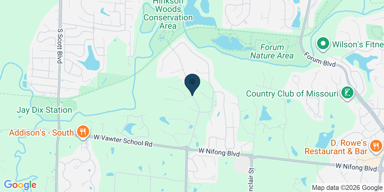 Map showing Columbia, Boone County, MO