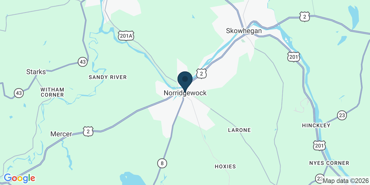 Map showing Norridgewock, Somerset County, ME