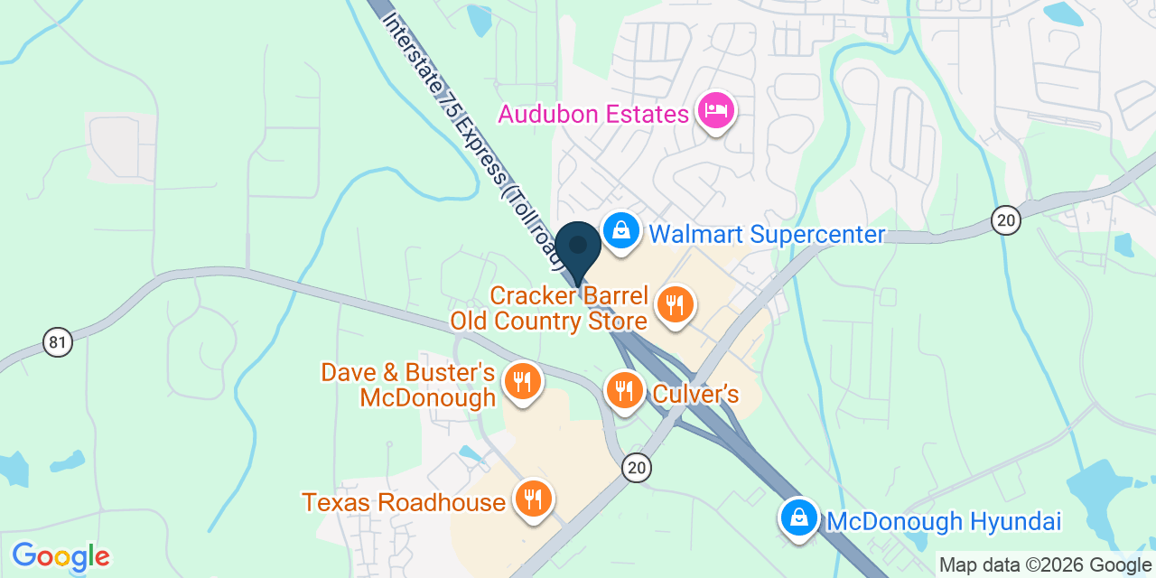 Map showing Henry County, GA